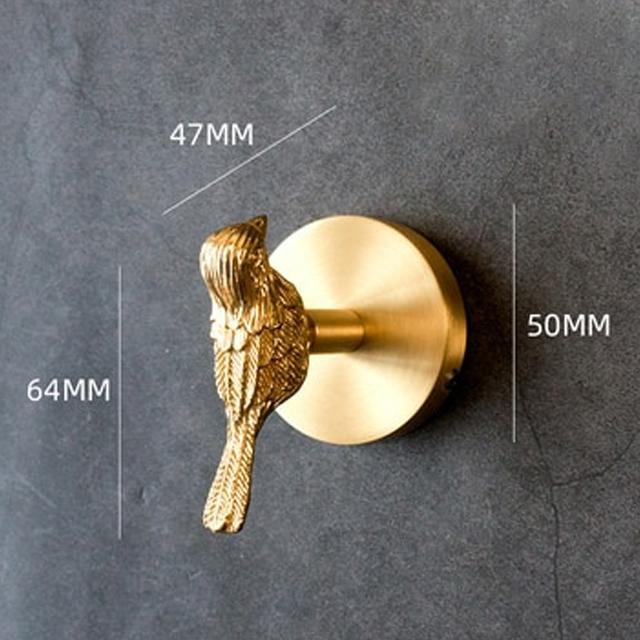 Goldene Messing Wandhaken – Handgefertigte Tierdesigns für stilvolle Wanddekoration
