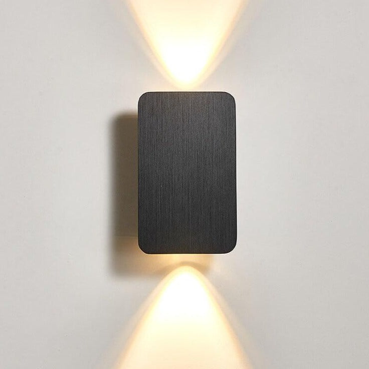 Nordic Minimalist Glas Rechteckige LED Wandleuchte 2-Licht