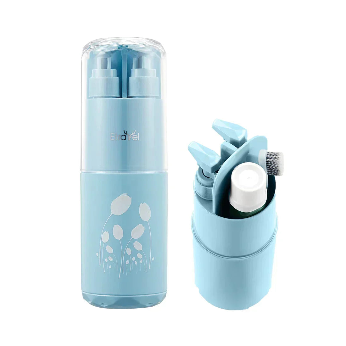 LuxeVoyage Elite Reise Toilettas Set | 8-in-1 minimalistische Utensilien für mühelose Organisation und Stil unterwegs