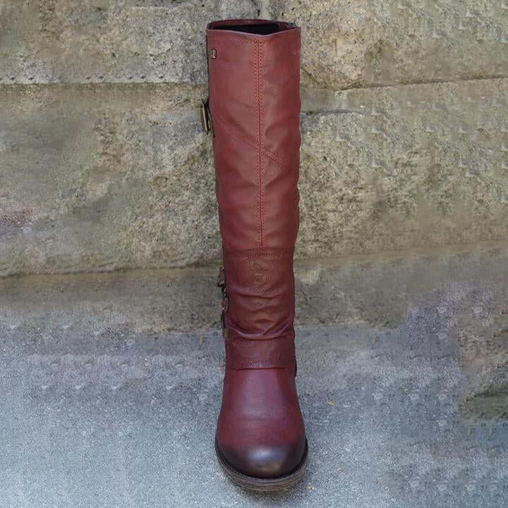 Vintage Stiefel mit Reißverschluss für Frauen