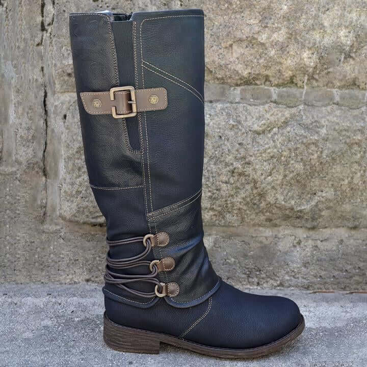 Vintage Stiefel mit Reißverschluss für Frauen