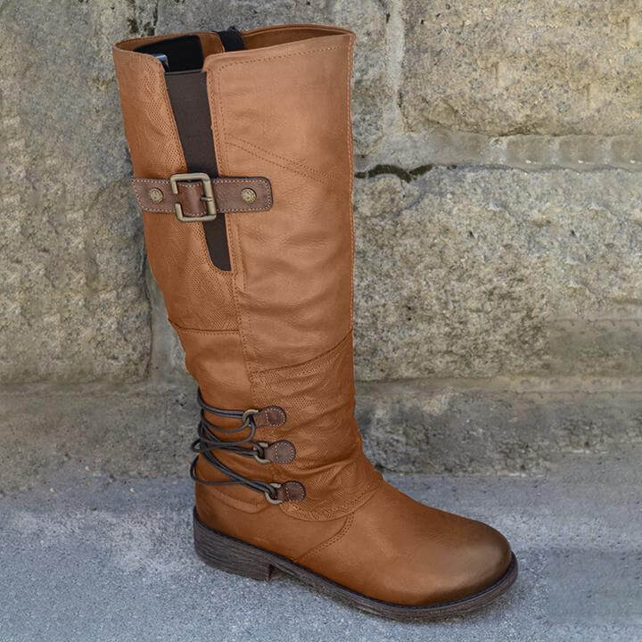 Vintage Stiefel mit Reißverschluss für Frauen