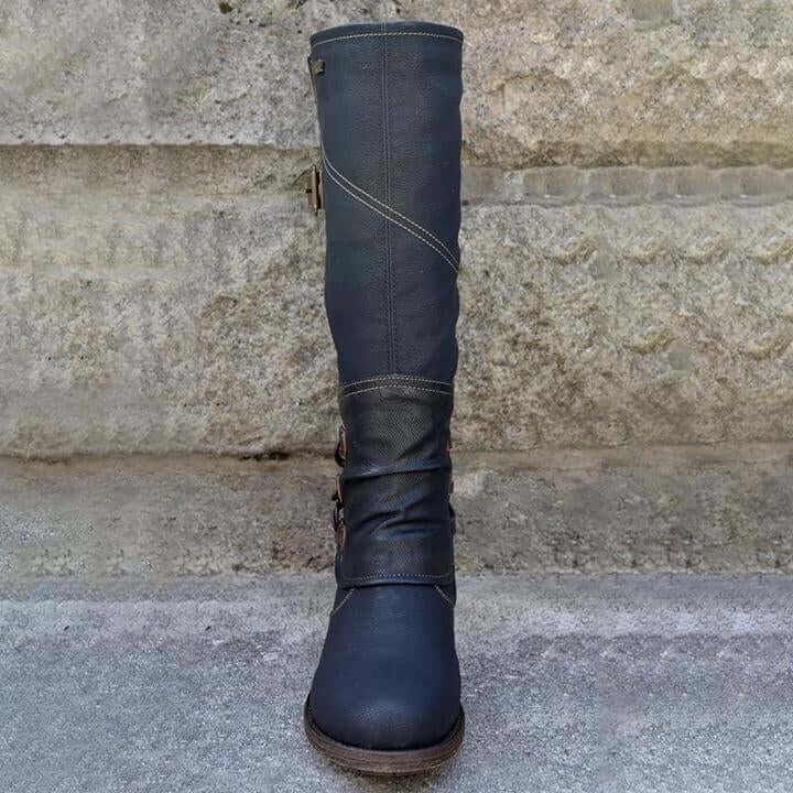 Vintage Stiefel mit Reißverschluss für Frauen