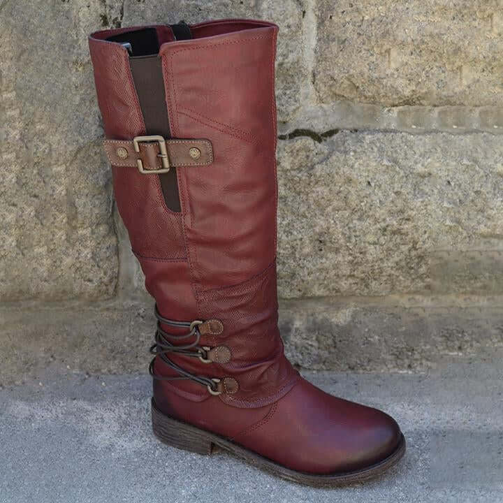 Vintage Stiefel mit Reißverschluss für Frauen