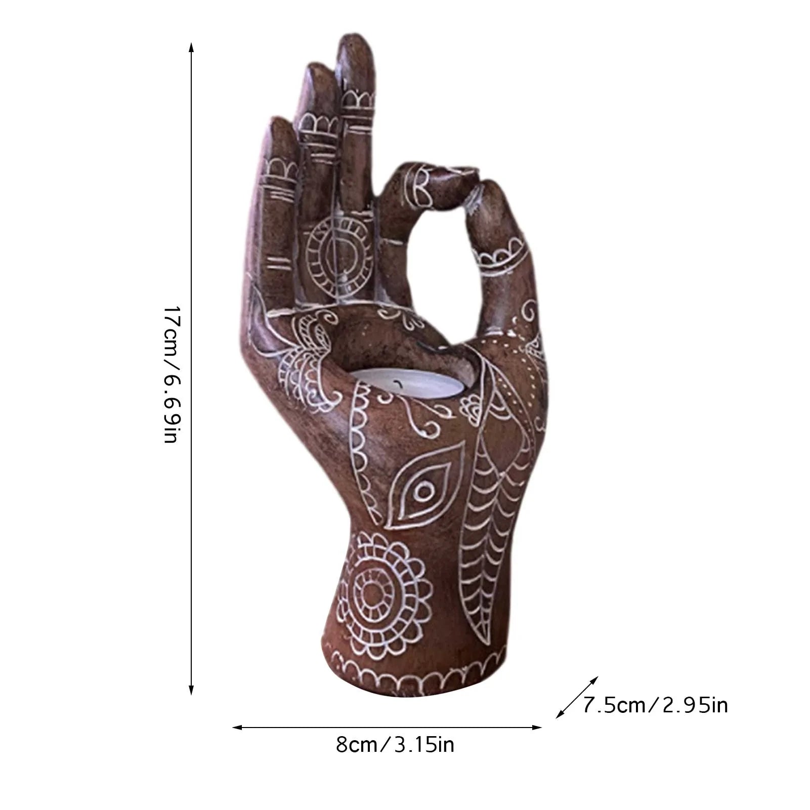 Buddha Hand Kerzenhalter - Zen Dekor - Gelassenheit