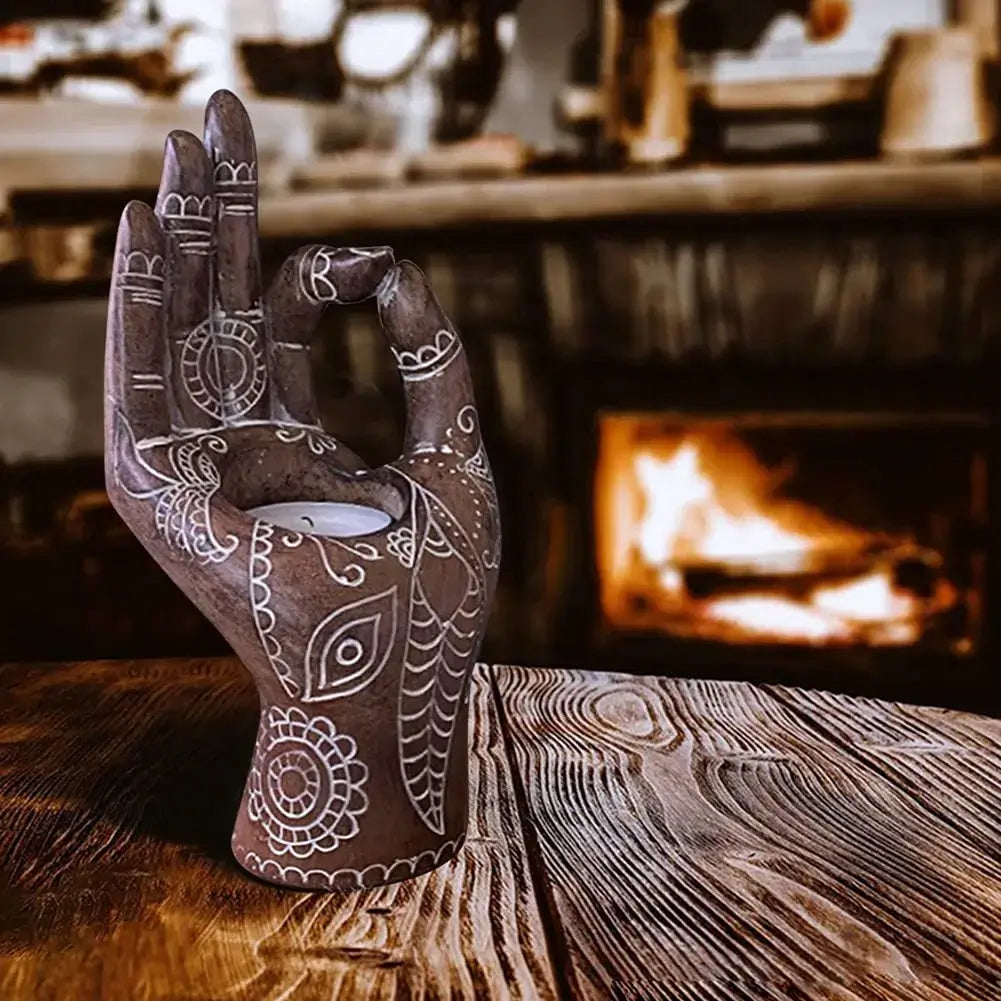 Buddha Hand Kerzenhalter - Zen Dekor - Gelassenheit