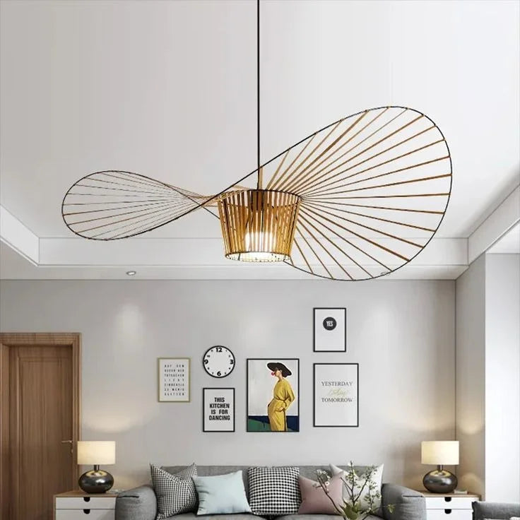 Rosland Vertigo Moderner Strohhut Pendelleuchte