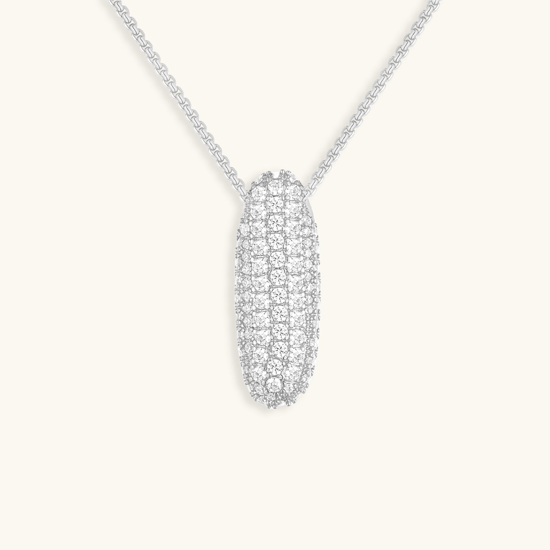 Bubble Initial-Diamant-Halskette