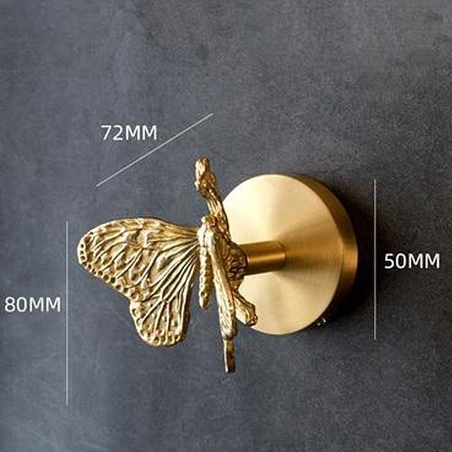 Goldene Messing Wandhaken – Handgefertigte Tierdesigns für stilvolle Wanddekoration