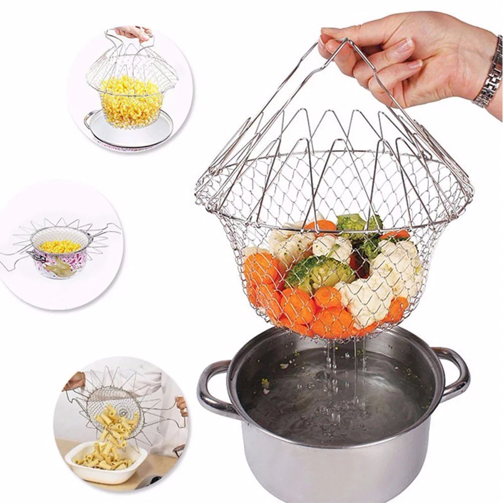 GourmetCraft Elite Kochkorb | Vielseitiger Edelstahlkorb für müheloses Kochen und Dämpfen