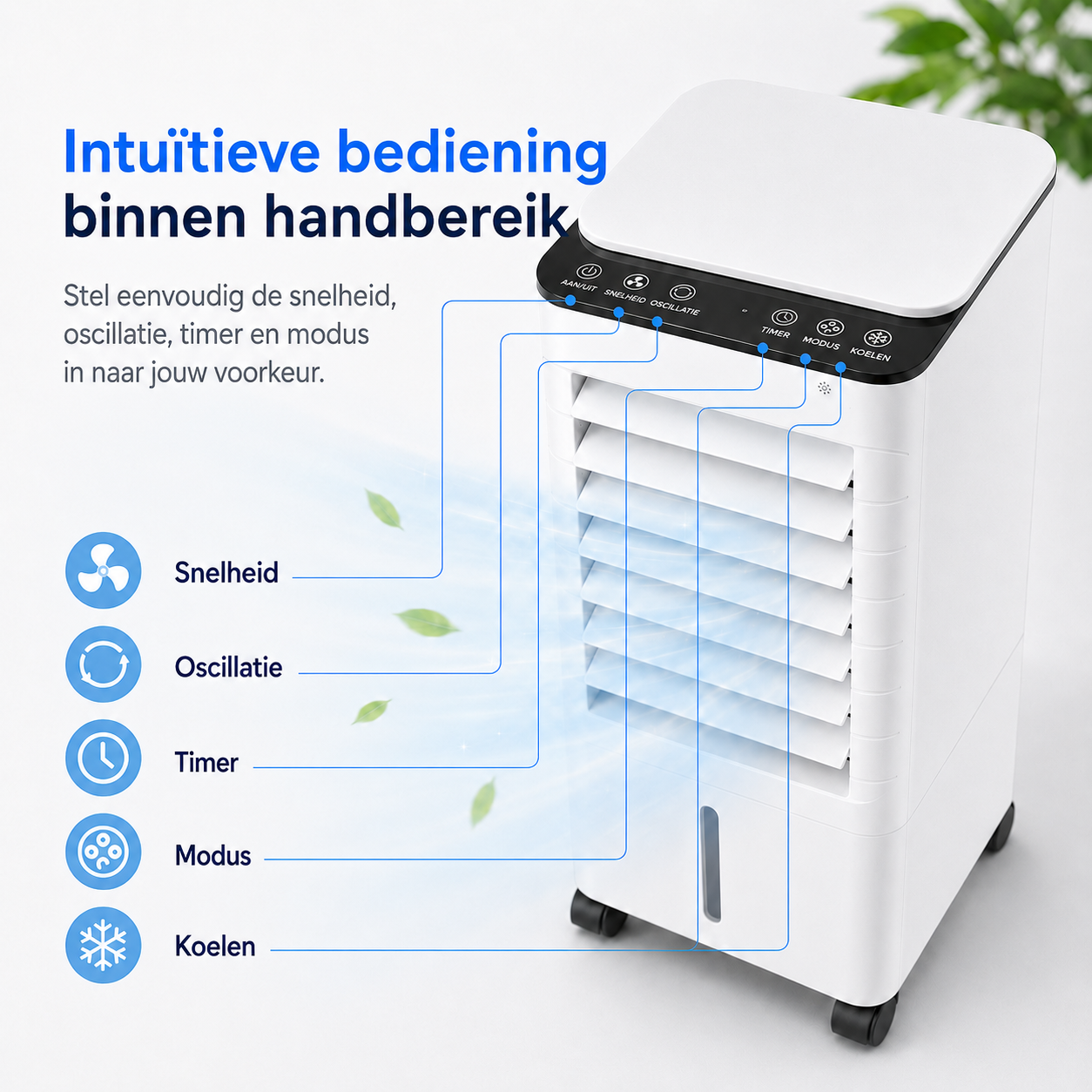 Tragbarer Rahmenloser Luftkühler für Zuhause & Büro