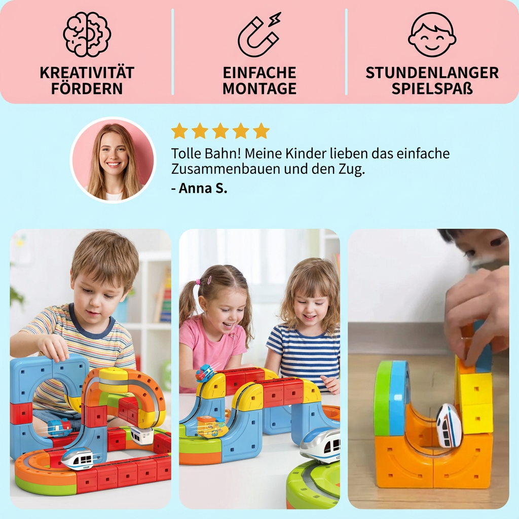Magnetische Kubustreinset Kinderspielzeug