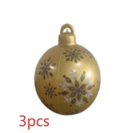 Aufblasbare Weihnachtskugel Außen Deko 60cm – Wetterbeständige PVC Weihnachtsdekoration