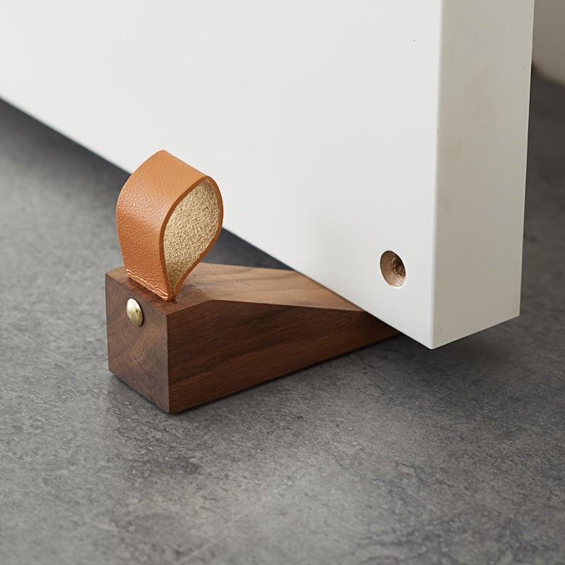 NordGrip Holz Türstopper – Skandinavisches Design mit rutschfester Basis