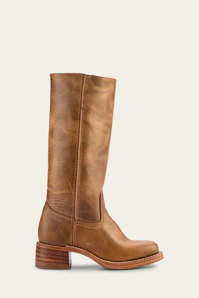 WesternSoul hohe Damenstiefel – stilvolle Lederoptik mit Blockabsatz und Western-Flair