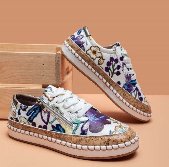 Florale Sneakers Komfort - Santorini Schuhe