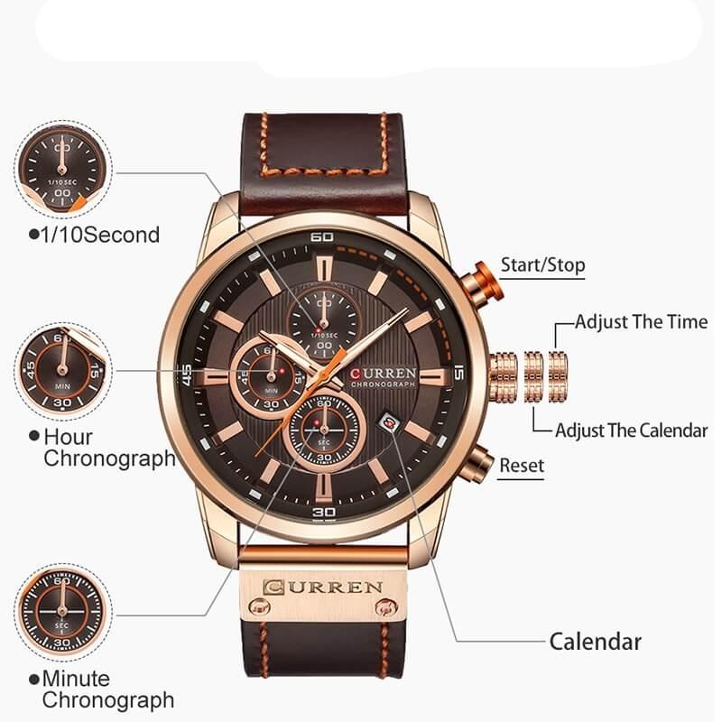 CURREN Chronograph Herrenarmbanduhr