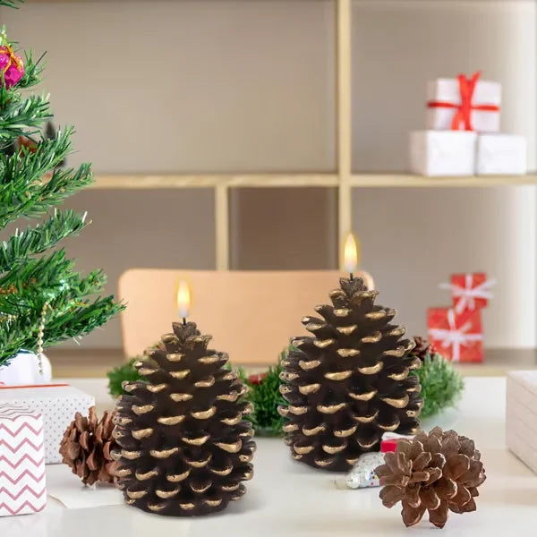 PineGlow LED Kerze | Stimmungsvolle Beleuchtung mit natürlichem Aussehen