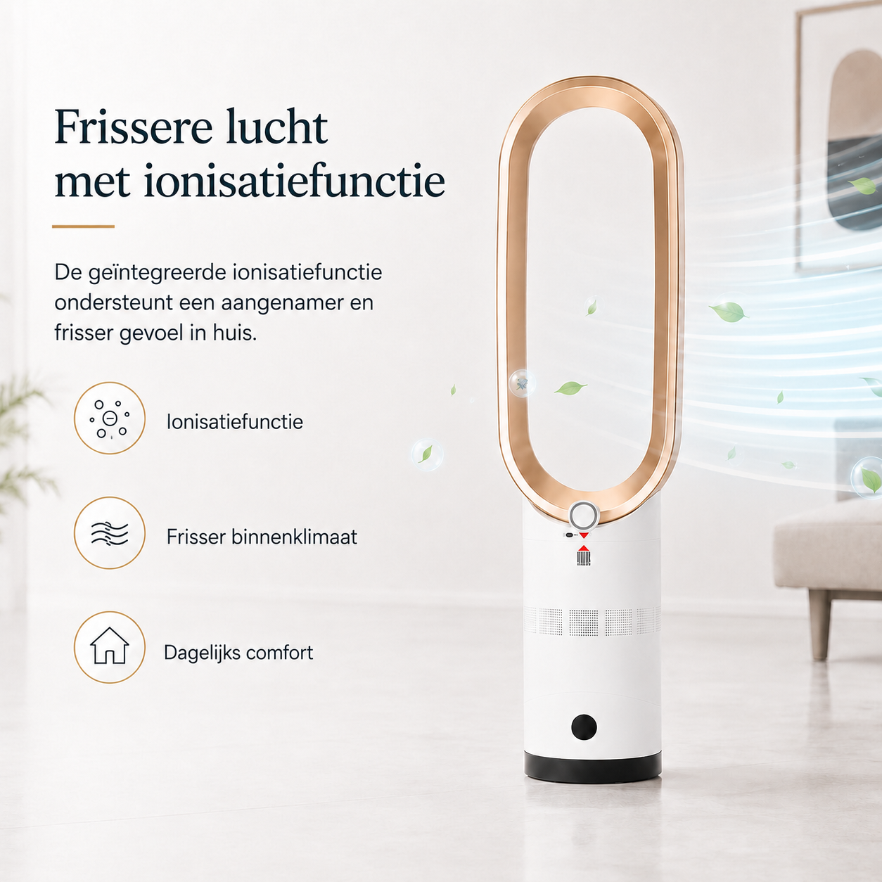 Airpure | Kompakter 3-in-1 Luftreiniger & Kühler | Mit Oszillation & LED Touch-Bedienfeld