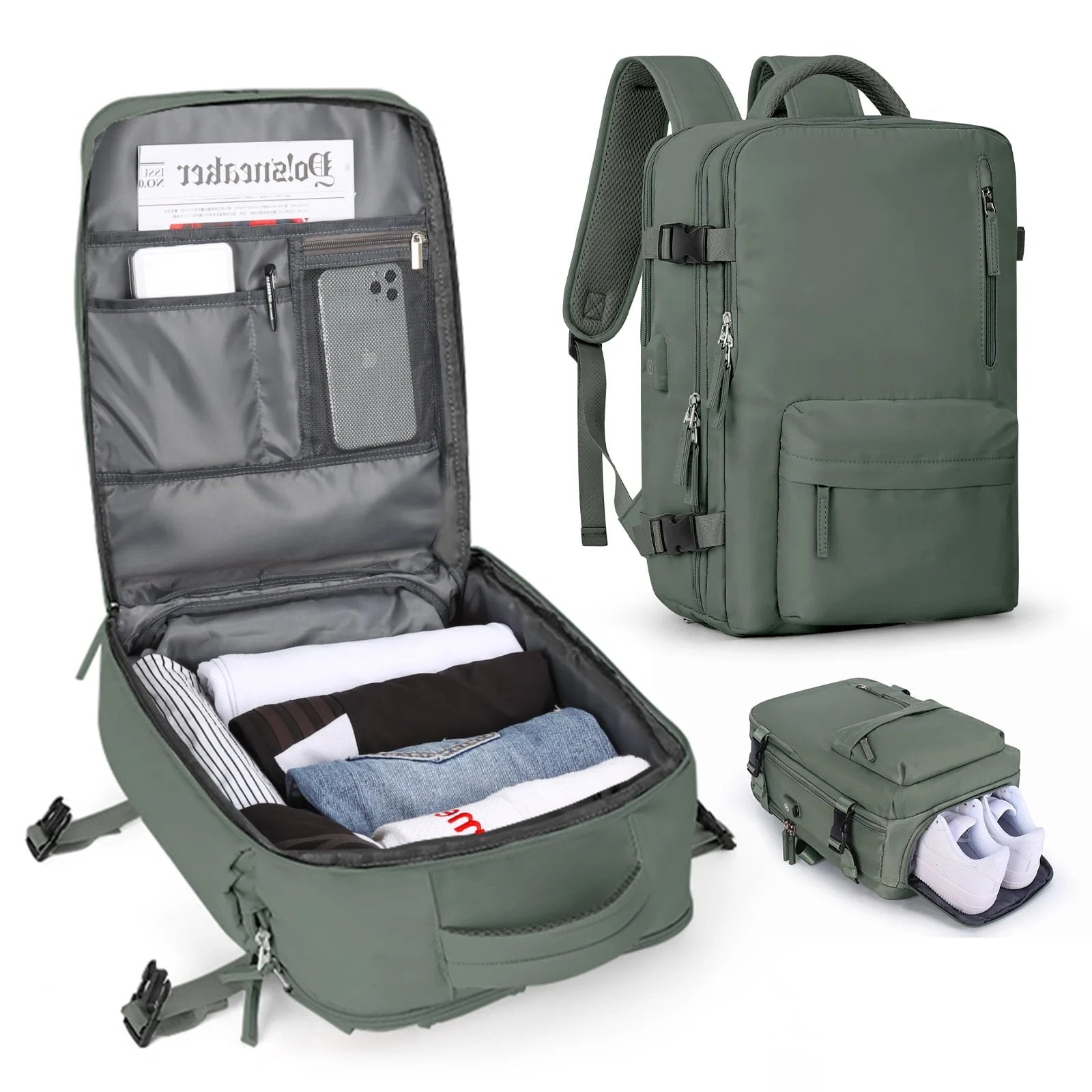 Damen große Reise-Rucksäcke – Wasserdichter Wanderrucksack | Diebstahlschutz