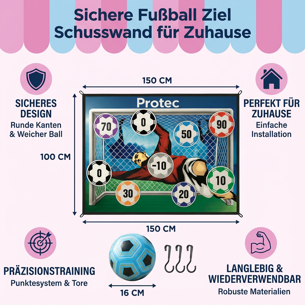 Heim Fußballtor Schusswand Sicher und Effektiv