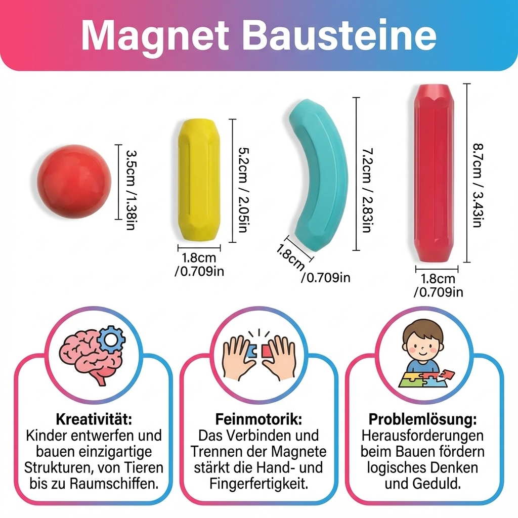Magnetische Bausteine Kreatives Spielset