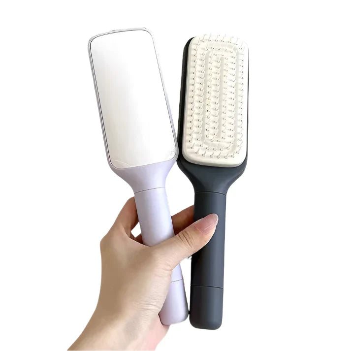 LuxéTress 4-in-1 Selbstreinigende Haarbürste | Innovative Haarbürste mit selbstreinigender Technologie für mühelos glattes und glänzendes Haar