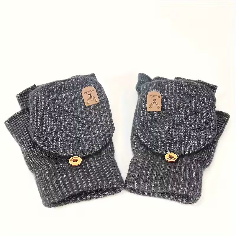 Herren WinterPro Fingerlose Handschuhe – Dick, Warm und Bequem