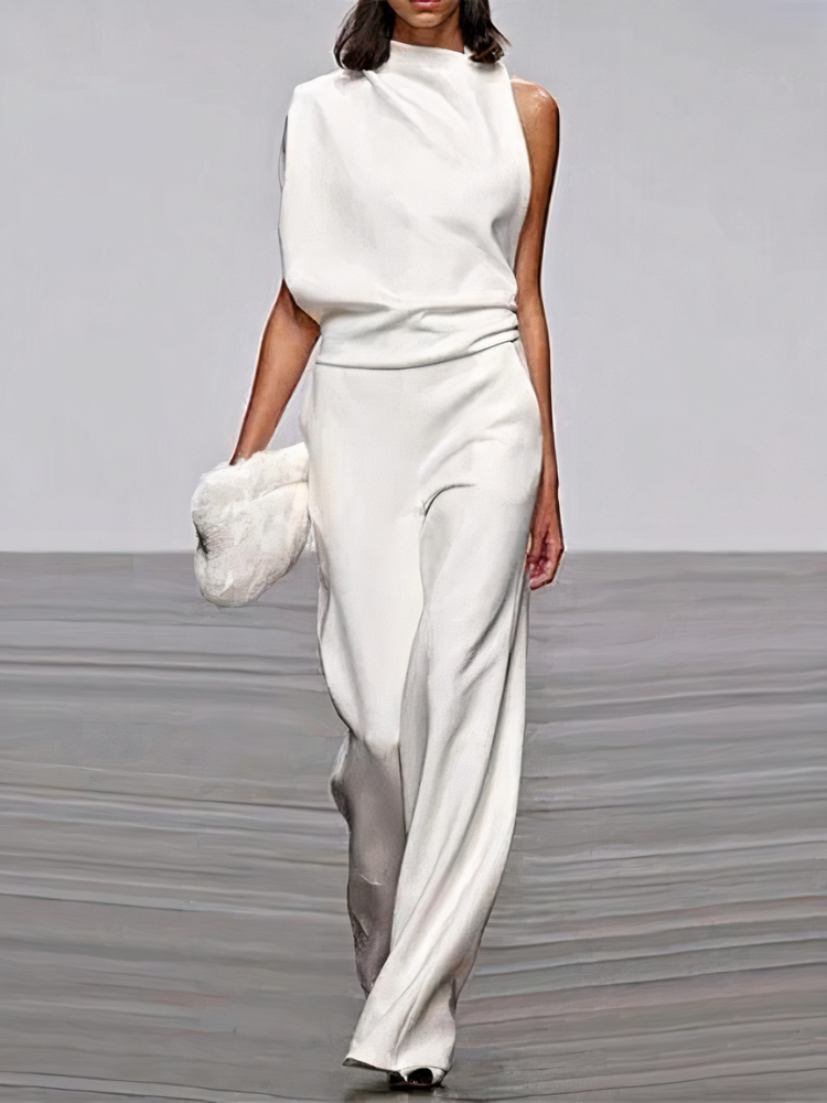 Damen moderner Jumpsuit mit weitem Bein | Hochzeitsgäste