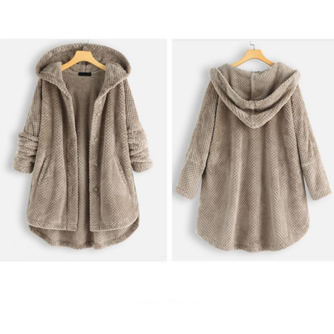Fleecejacke mit Kapuze im Trend für den Winter 2026 - WinterFleeceLux