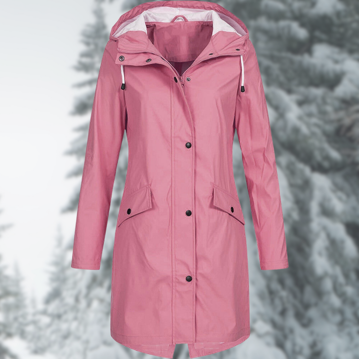 Damen Regenjacke mit Kapuze – Leichter Schutz gegen Regen