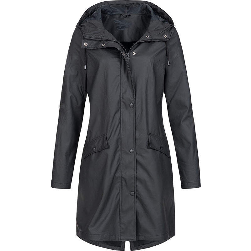 Damen Regenjacke mit Kapuze – Wasserdichte Herbstjacke