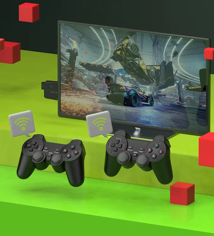 PixelDrive 64gb: Original mit 2 Controllern - Über 20.000 Spiele von Mario bis Pokémon