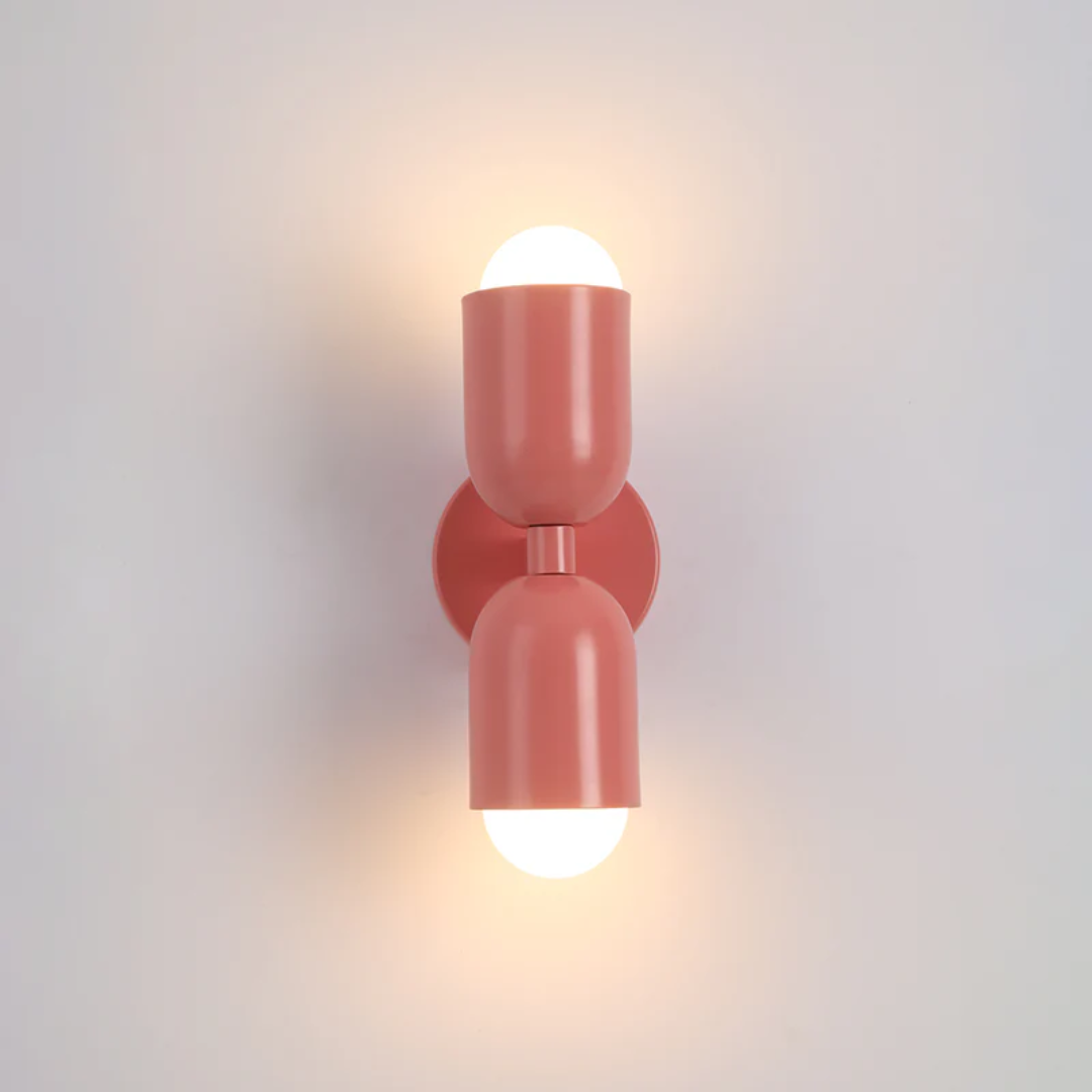 Moderne Metallzylinder LED Wandleuchte 2-Licht