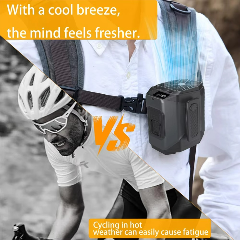 Venturo Breeze Fan | Tragbarer Herrenventilator mit Powerbank und LED-Lampe