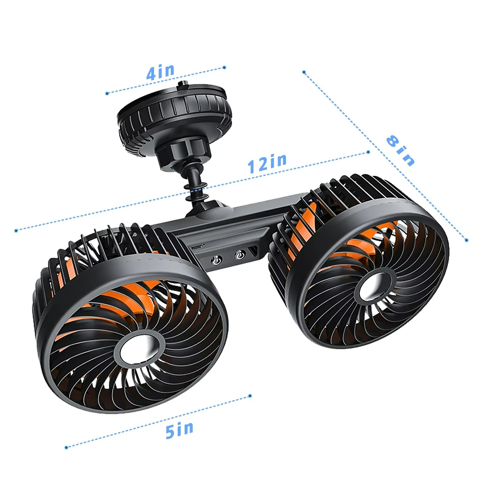 AeroBreeze Auto Ventilator | Drahtloser Ventilator mit 4000 mAh Akku und 3 Windgeschwindigkeiten