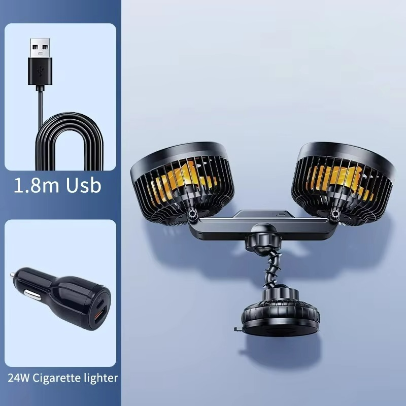 AeroBreeze Auto Ventilator | Drahtloser Ventilator mit 4000 mAh Akku und 3 Windgeschwindigkeiten