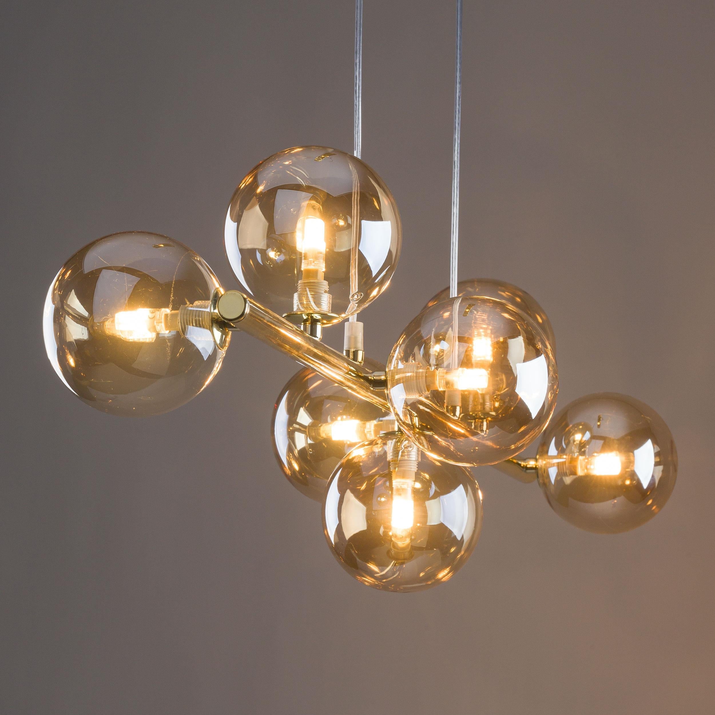 Bubbles Langbordpendel 90cm Amber