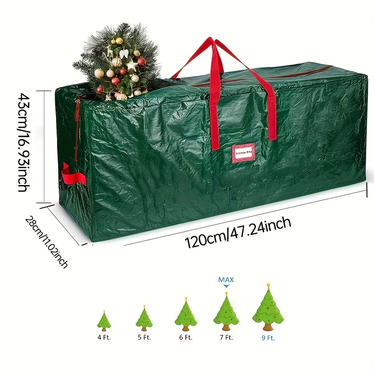 Große Aufbewahrungstasche für Kunstweihnachtsbäume – Wasserdicht und Langlebiges Polyester Modell TreeTote