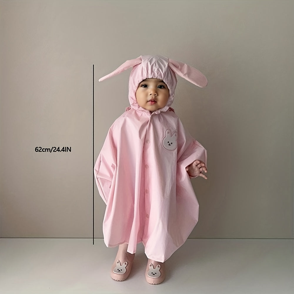 Kinder Regenjacke mit Kapuze – Wasserdichte Jacke mit Bären- oder Hasenmotiv
