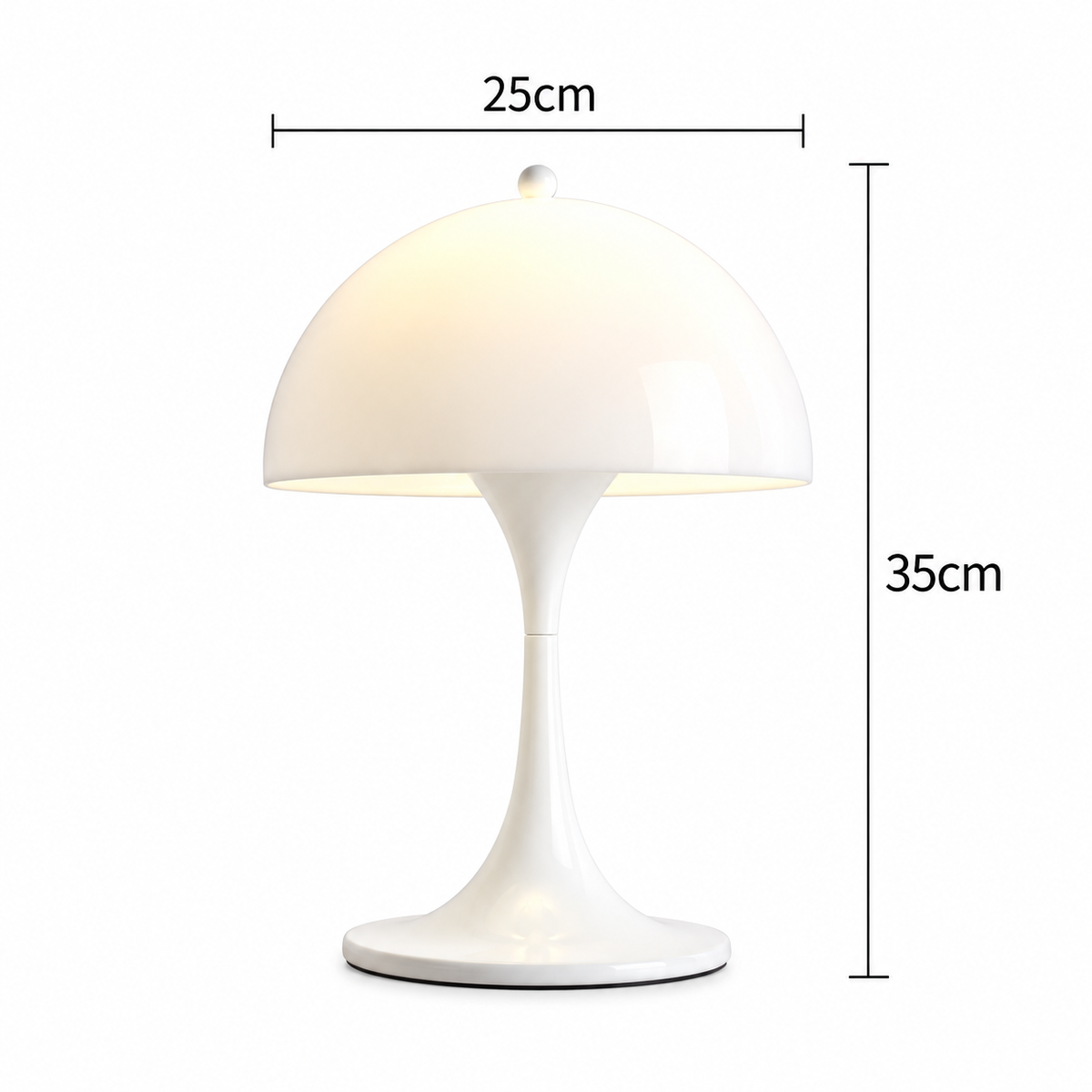 Panthella Tischlampe – Mid-Century Champignon Tischlampe mit Sanfter Lichtverteilung