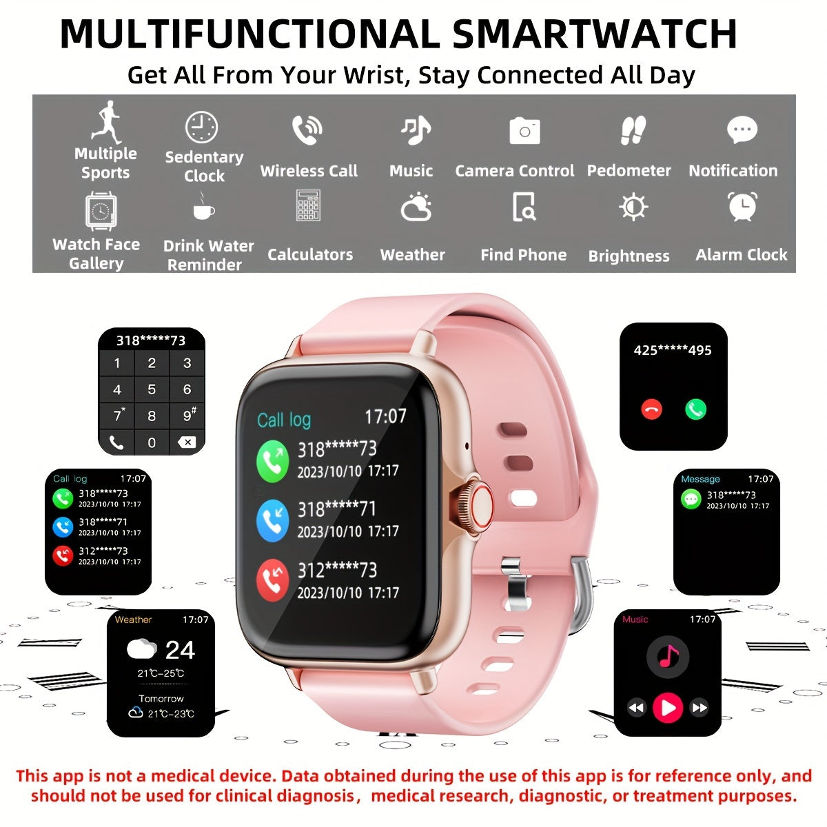 SmartFit Touch - Stilvolle Smartwatch mit Aktivitätstracker & Benachrichtigungen
