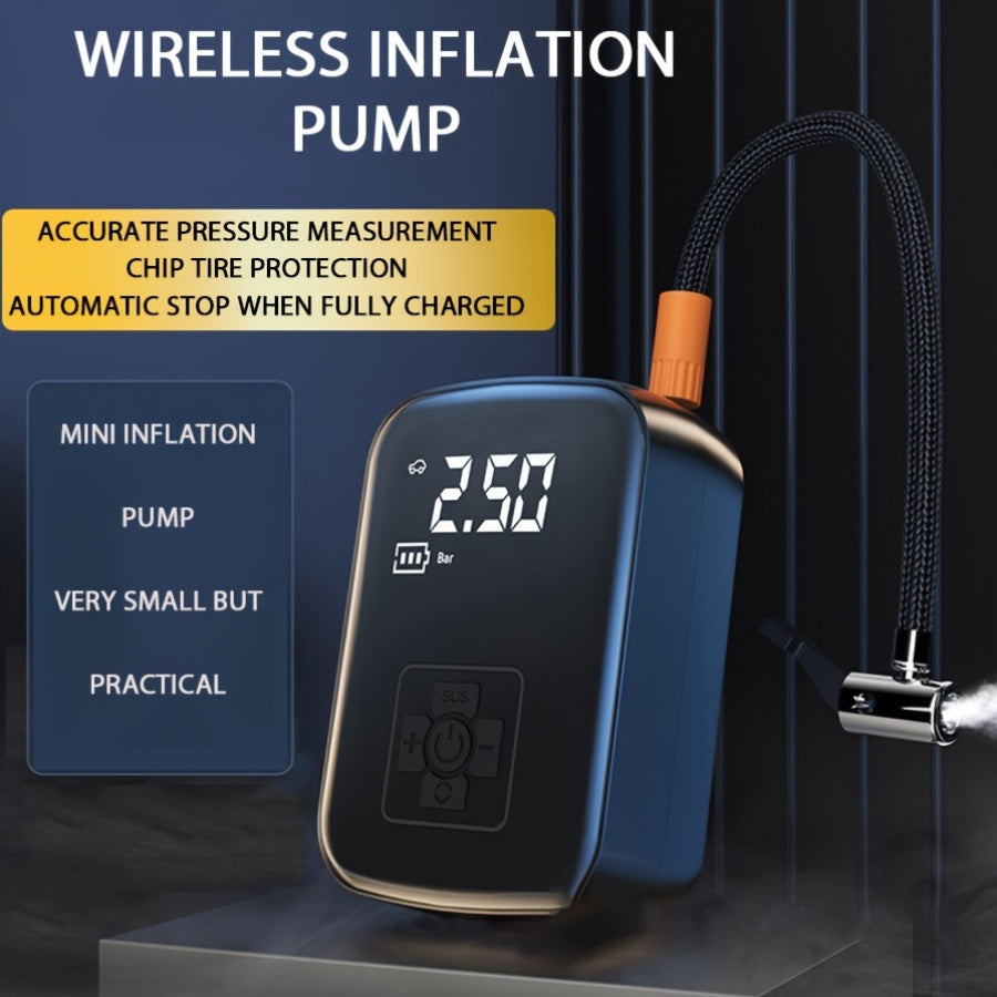 AirPump Pro - Tragbarer Luftkompressor mit Digitalanzeige & LED-Licht