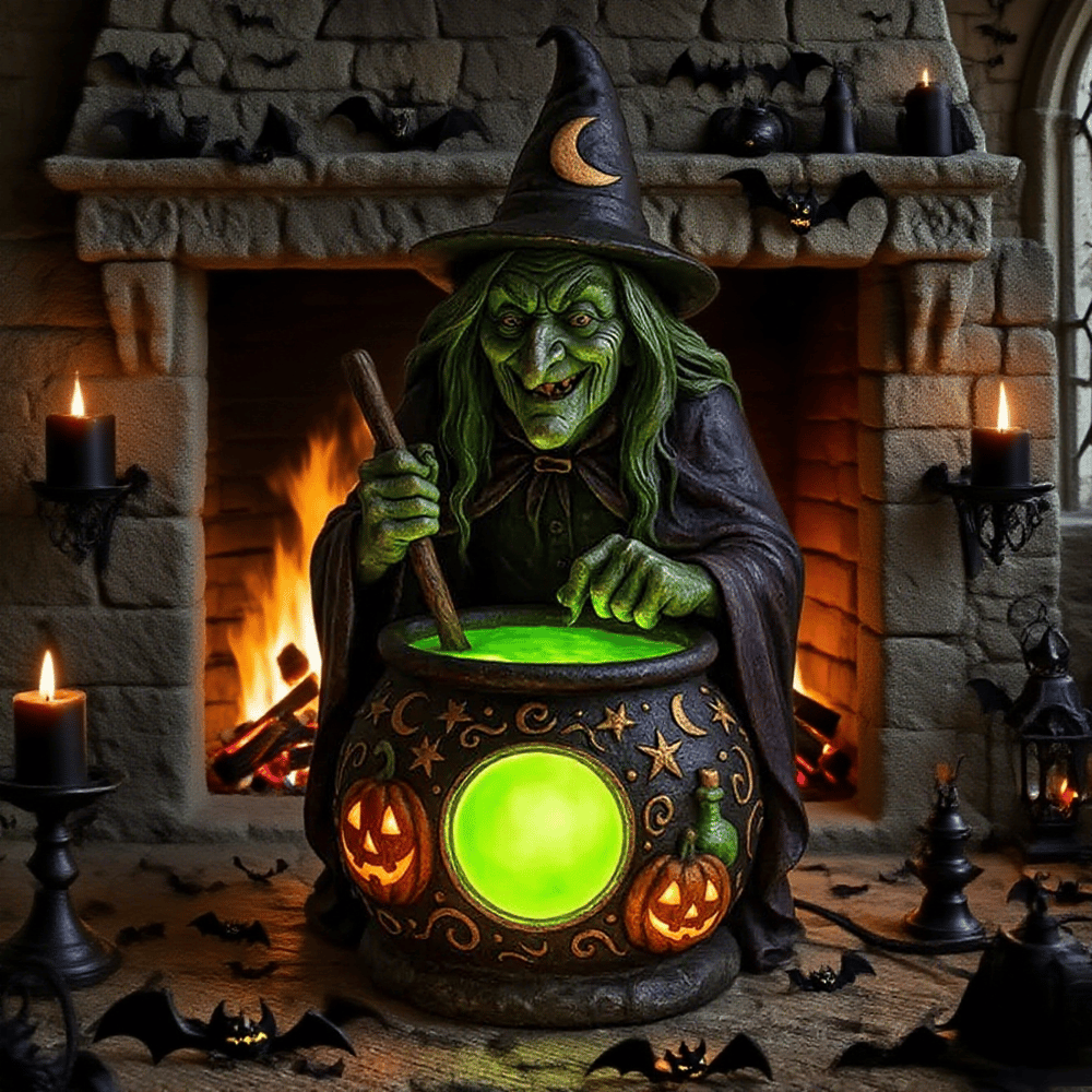 WitchGlow Kessel Lampe | Verzaubernde Halloween-Dekoration, die eine magische Atmosphäre schafft