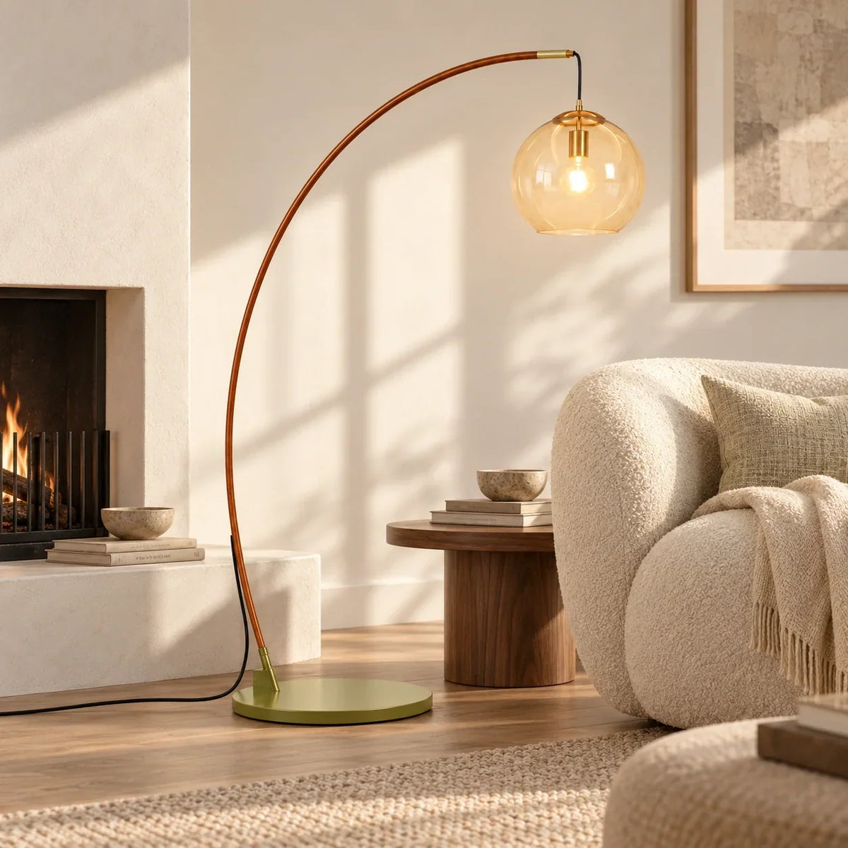Moderne Glas-Stehlampe – Elegante Designbeleuchtung mit Glaslampenschirm