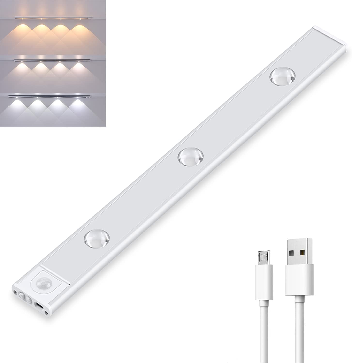 Frendorf | Kabellose LED-Leuchte mit Bewegungssensor | Wiederaufladbar, Dimmbar & 3 Farben