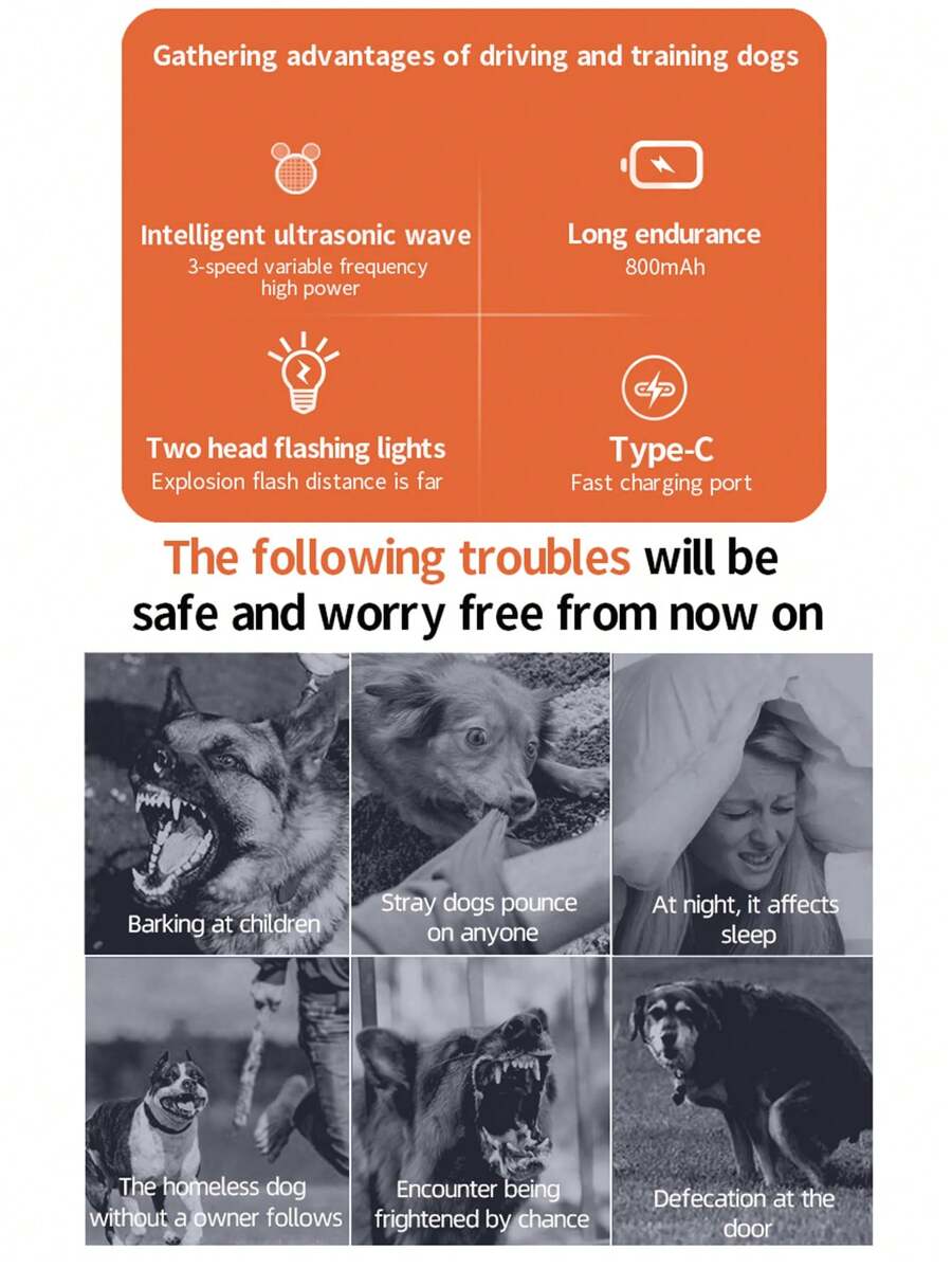 BarkGuard Ultraschall Abschreckgerät | Humanes Gerät zur Abschreckung von unerwünschtem Hundebellen