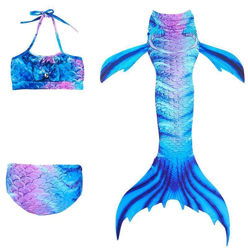 Meerjungfrau Badeanzug Mädchen - Prinzessinnen-Bikini Set Mädchen