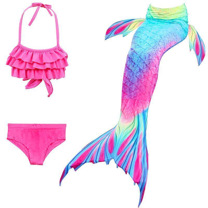 Meerjungfrau Badeanzug Mädchen - Prinzessinnen-Bikini Set Mädchen