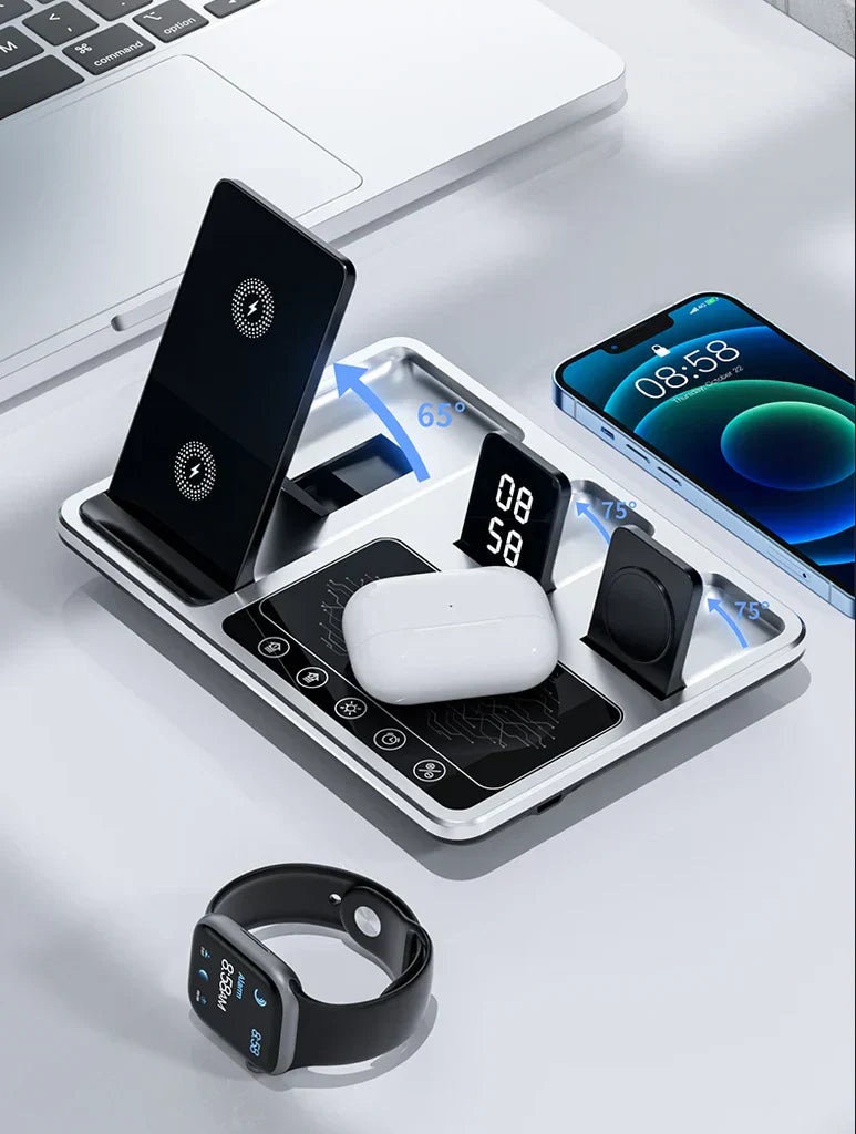 EasyCharge - 4-in-1 Drahtloses Ladegerät für iPhone, Apple Watch und AirPods - Schnelles und Effizientes Ladegerät